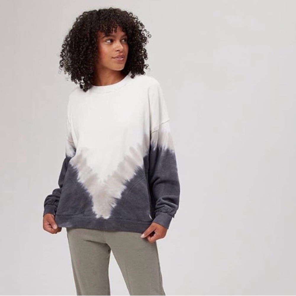 Free People FP Movement Metti Ombre Crewneck sweatshirt with pockets size small